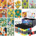 AmazingSpark 12 Set Paint and Sip Kit for Adults - 12 Pre Drawn