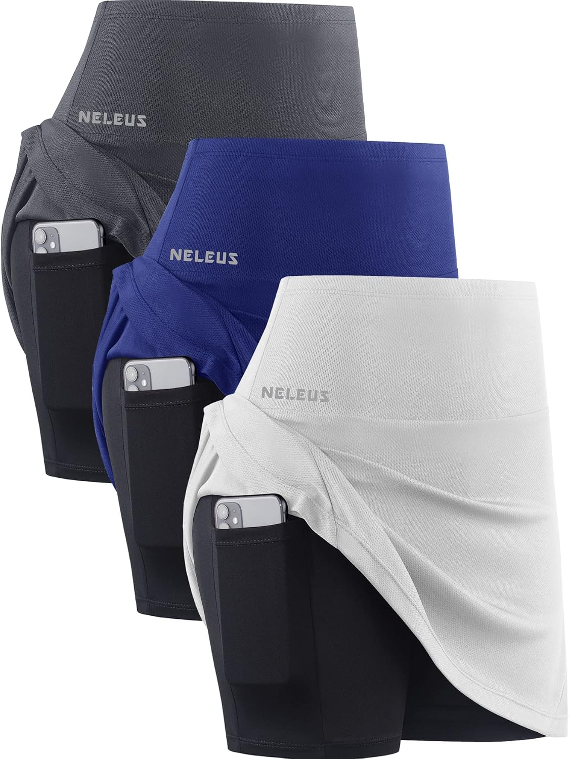 NELEUS Women's Lightweight Running Shorts for Yoga and Workouts