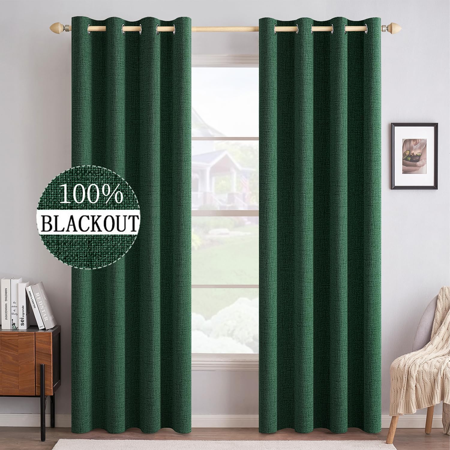 MIULEE Blackout Curtains for Bedroom 100% Thermal Insulated