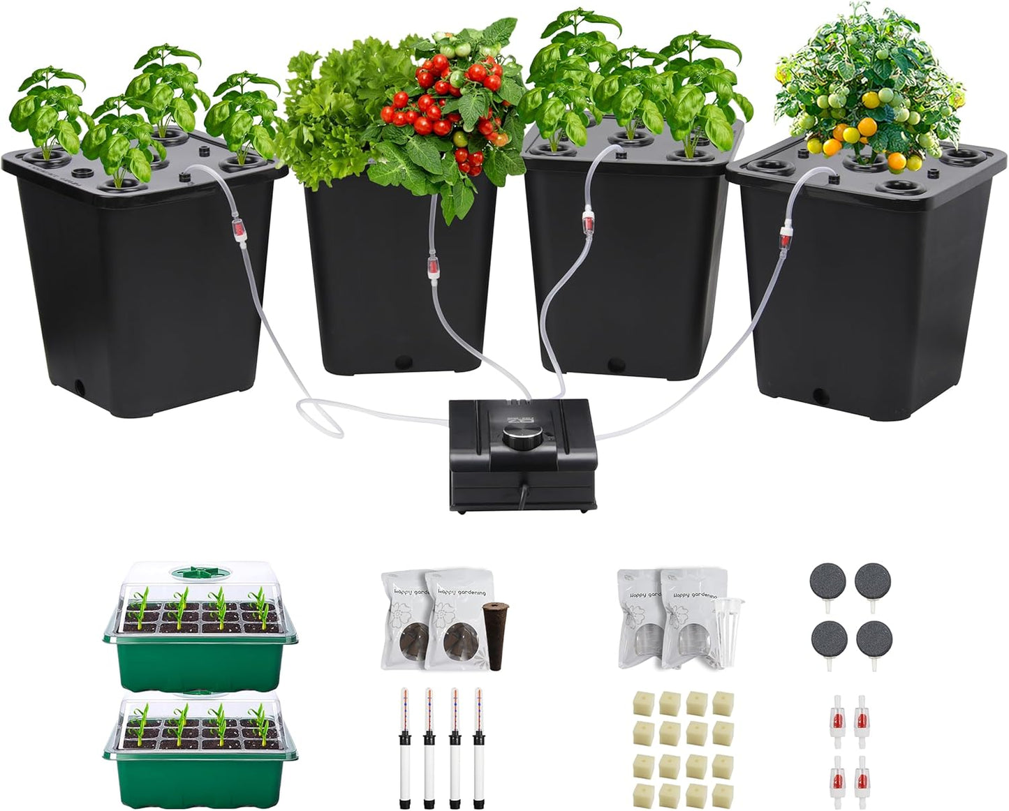 Hydroponic DWC Kit with Air Pump - Grow Anywhere!