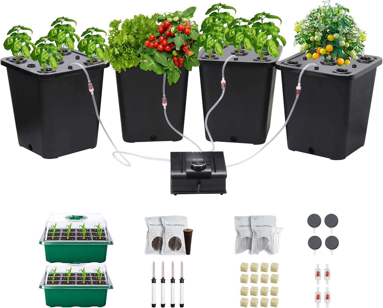 Hydroponic DWC Kit with Air Pump - Grow Anywhere!