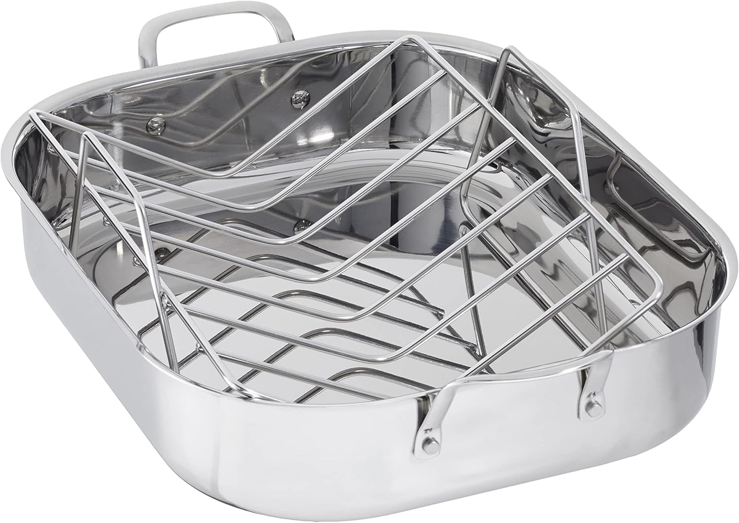 Stainless Steel Rectangular Roasting Pan with Rack for Cooking