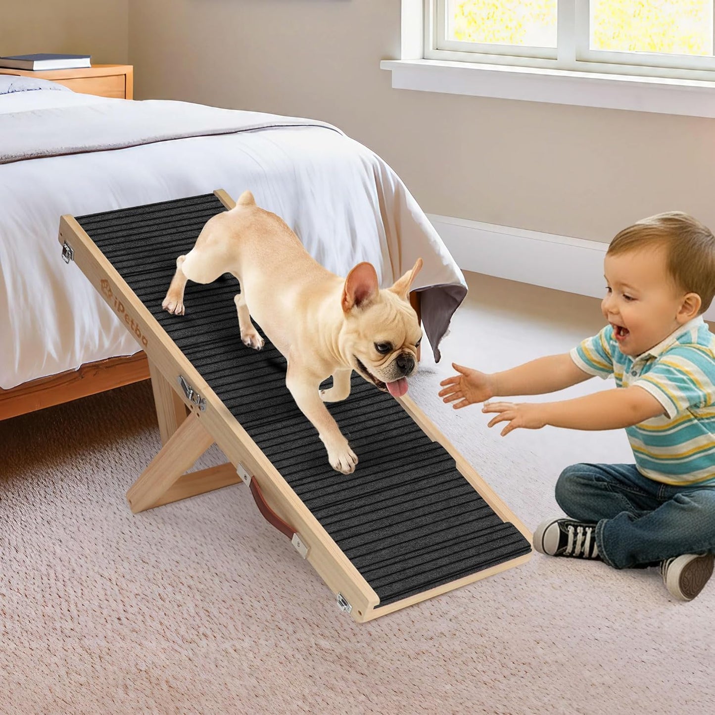 Dog Ramp for Bed & Couch - Adjustable, Anti-Slip, Portable