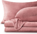 BEDELITE Flannel Sheets Dusty Pink Twin Size - Plush Warm Fleece