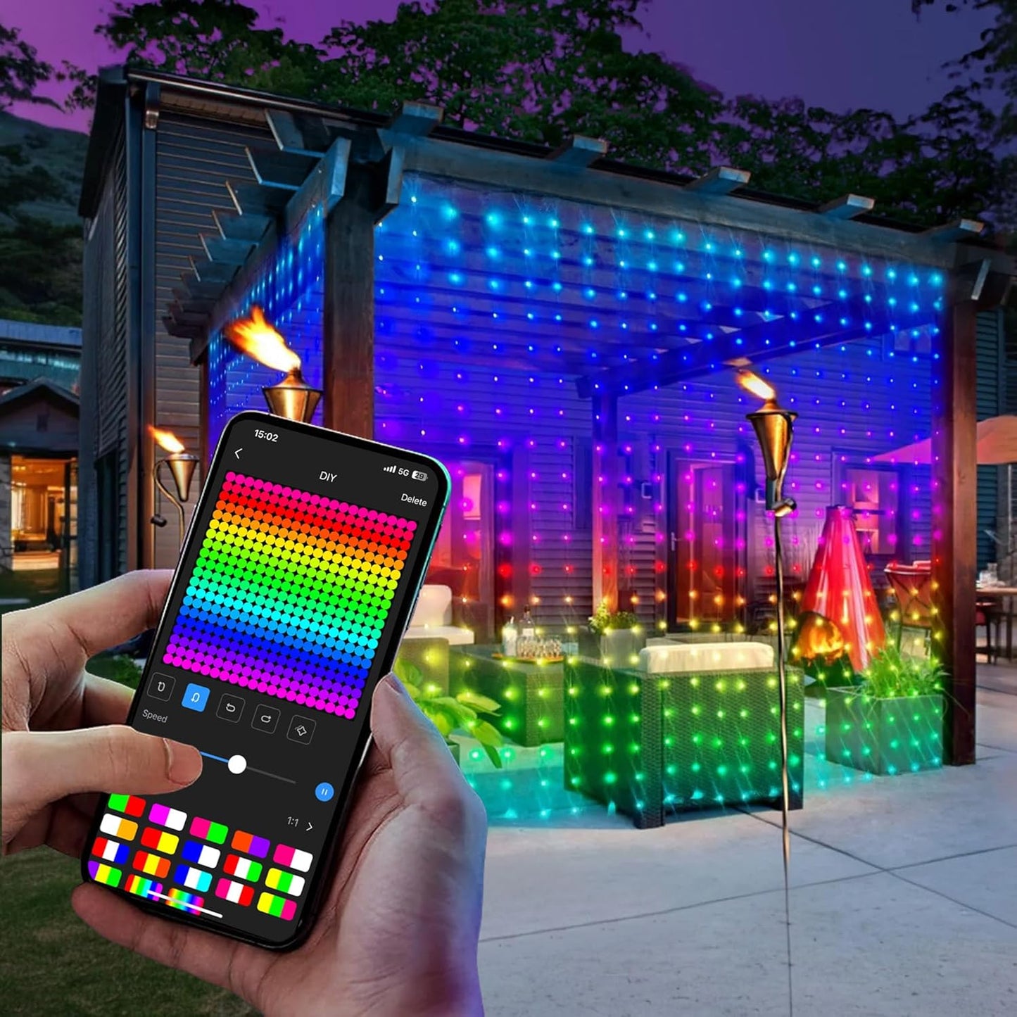 IC ICLOVER Smart Curtain Lights - Color Changing Bliss