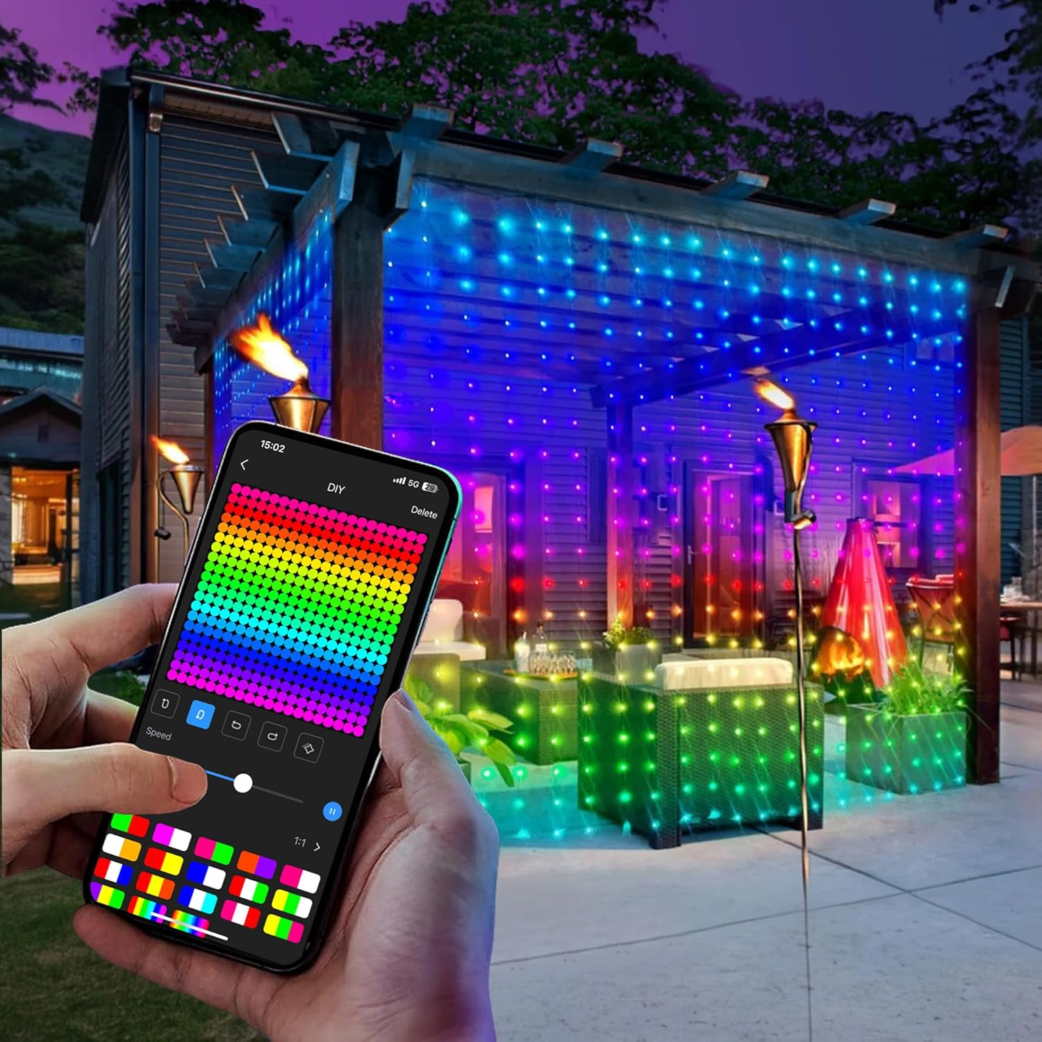 IC ICLOVER Smart Curtain Lights - Color Changing Bliss