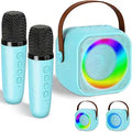 Karaoke Machine for Kids Bluetooth Speaker with 2 Wireless Mics
