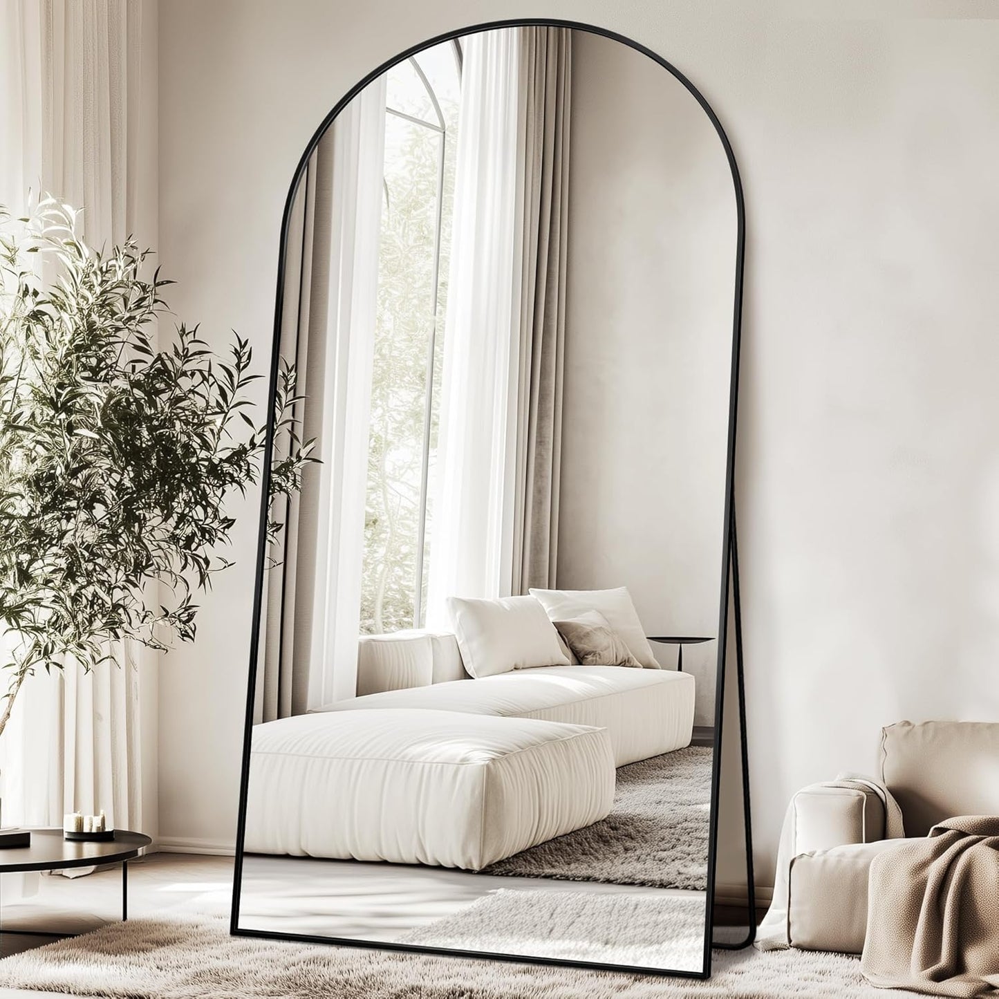 Full Length Mirror 78x38 Freestanding Arched Design for Classy Spaces