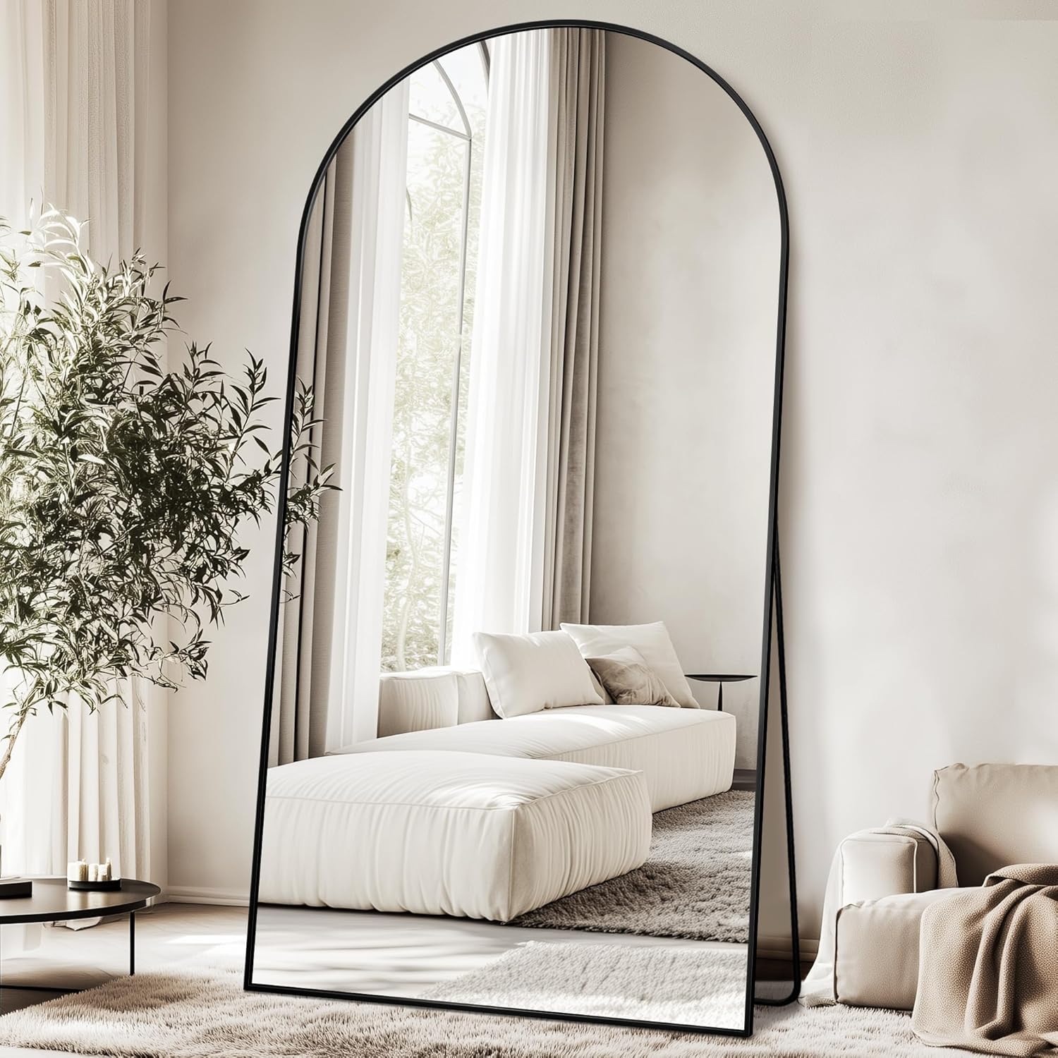 Full Length Mirror 78x38 Freestanding Arched Design for Classy Spaces