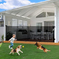 Reinforced 150 in Wide Retractable Baby Gate 42 in Tall - Extra Wide