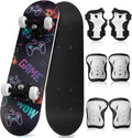 Toddlers Skateboard and Safety Gear Set - Compact 24 in Deck
