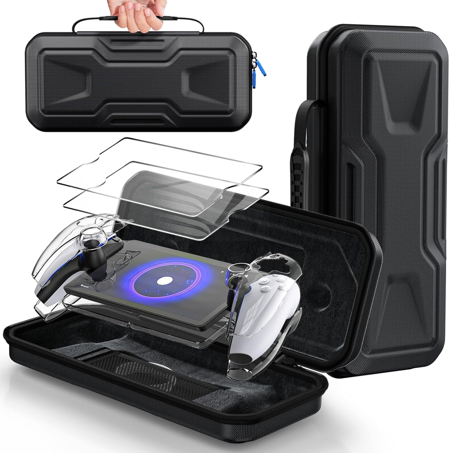 3 in 1 Accessories Bundle for Playstation Portal - Carrying Case