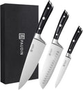 PAUDIN Kitchen Knives Set 3-Piece Chef Set - Precise, Durable Blades
