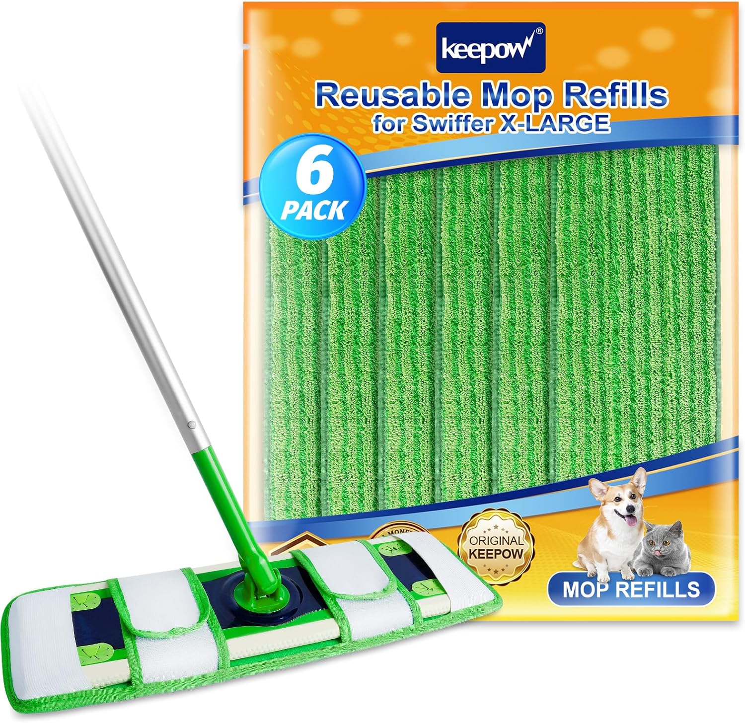 Reusable XL Swiffer Pads - 6 Pack
