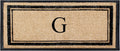 Large 30x60 in Coir & Rubber Monogrammed Door Mat - Heavy Duty