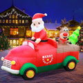 Christmas Inflatable Truck with Santa and Reindeer - Lawn Decoration