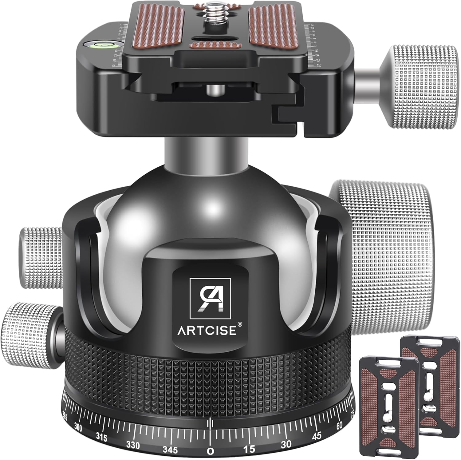 55mm Low Profile Ball Head Tripod Head for Heavy Duty Use