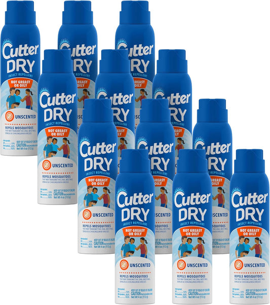 Cutter Dry Insect Repellent Aerosol 4-Ounce for Effective Control
