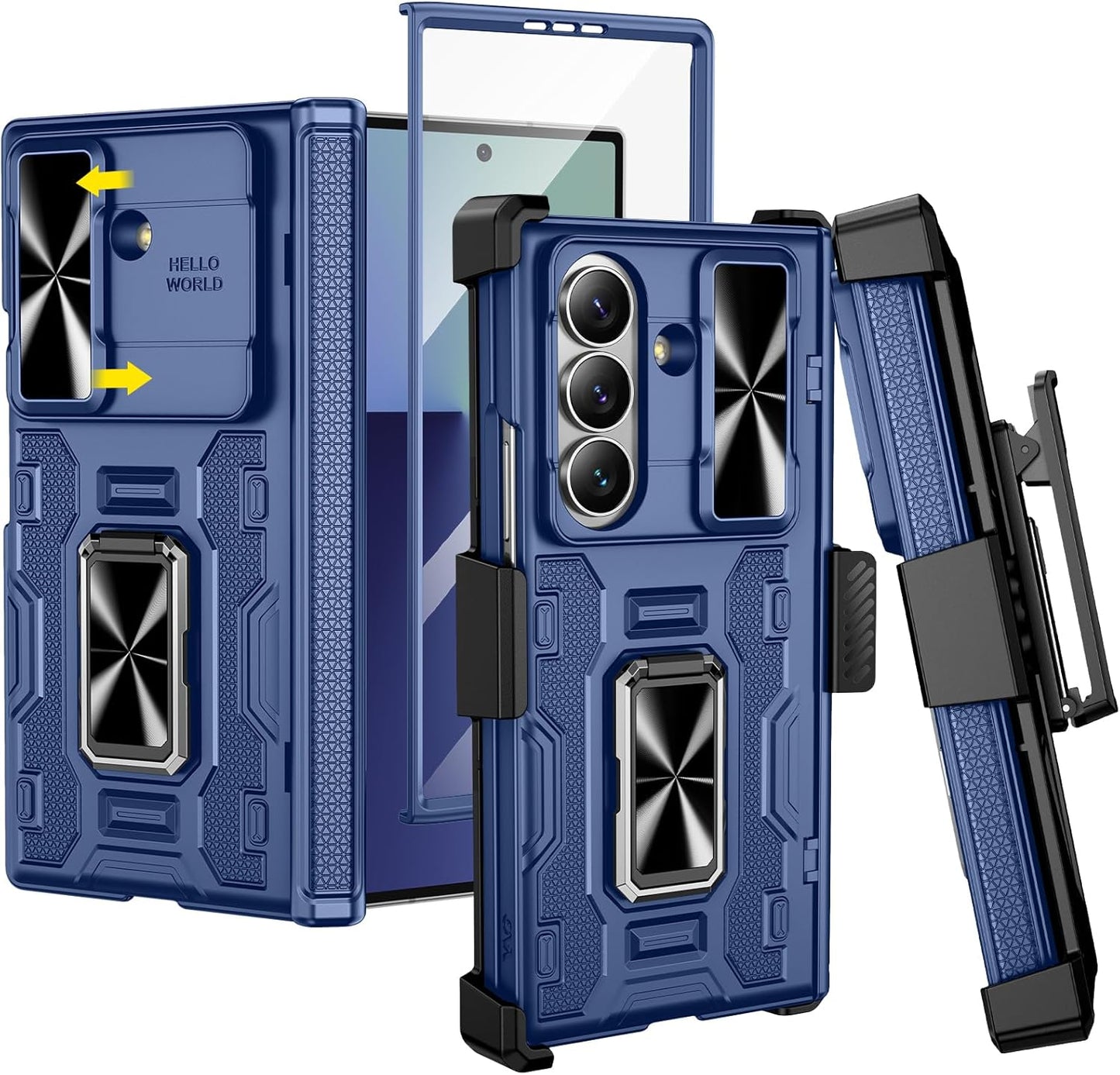 VEGO Galaxy Z Fold 7 Case with Kickstand and Hinge Protection