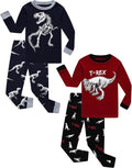KikizYe Little Big Boys Girls Pajamas Set 100% Cotton - Soft, Stretchy