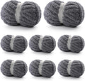 Chunky Yarn for Hand Knitting - Soft Chenille Jumbo Blanket Yarn