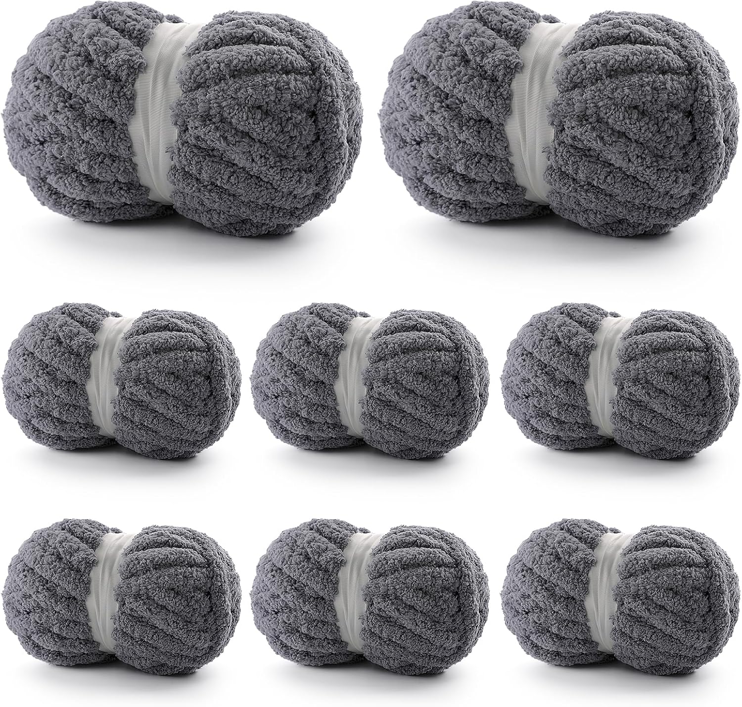 8 Pack Chunky Yarn for Hand Knitting - Soft Chenille Yarn