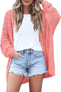 Lightweight Crochet Cardigan for Women - Oversized Open Front Knit out