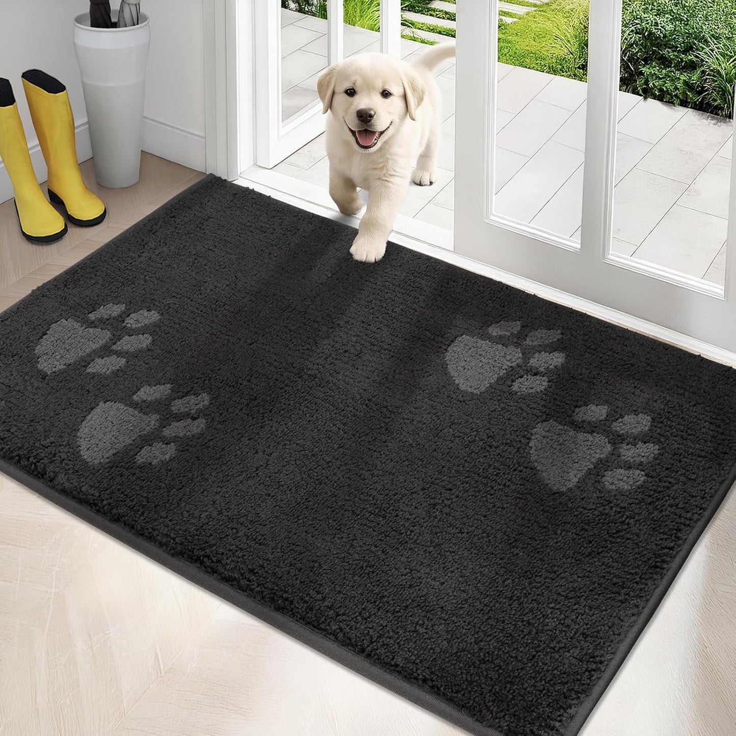 PURRUGS Dirt Trapping Door Mat 34in x 59in for Muddy Shoes