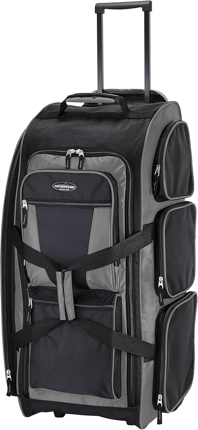 Travelers Club Xpedition 30 Inch Multi-Pocket Rolling Duffel Bag