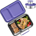 Stainless Steel Lunch Box for Kids - Leak Proof Bento Box (Purple)