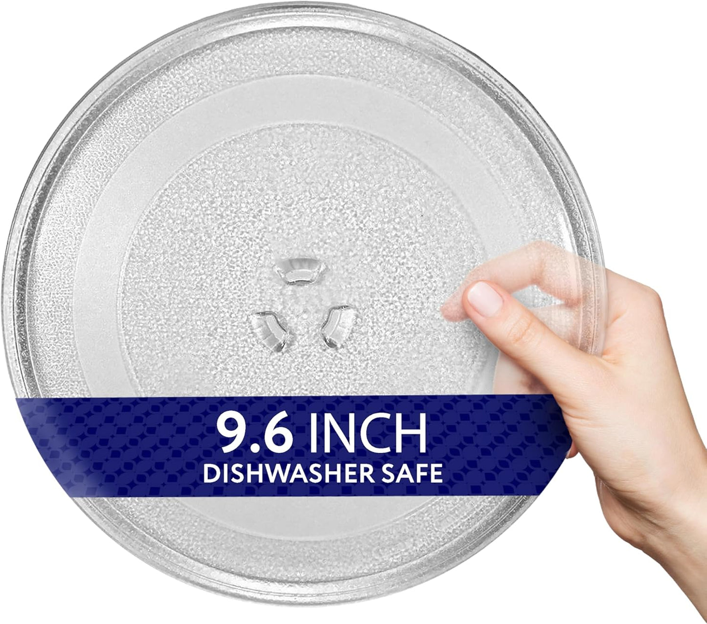 IMPRESA Small Microwave Glass Plate - Universal Fit - 9.5 Inches - Rotating Dish!
