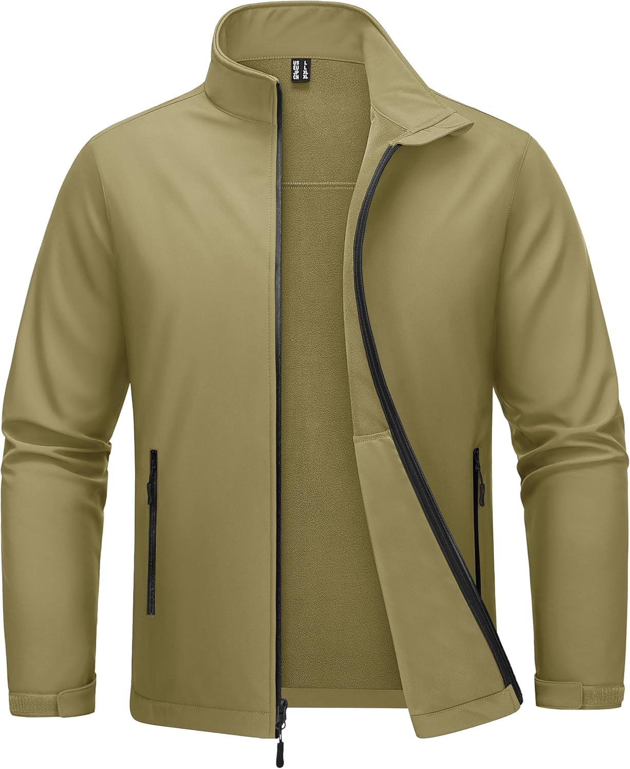 MAGCOMSEN Men's Fleece Lined Softshell Jacket for Outdoor Use