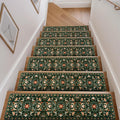 OJIA Floral Non-Slip Stair Treads for Wooden Steps - 15PCS