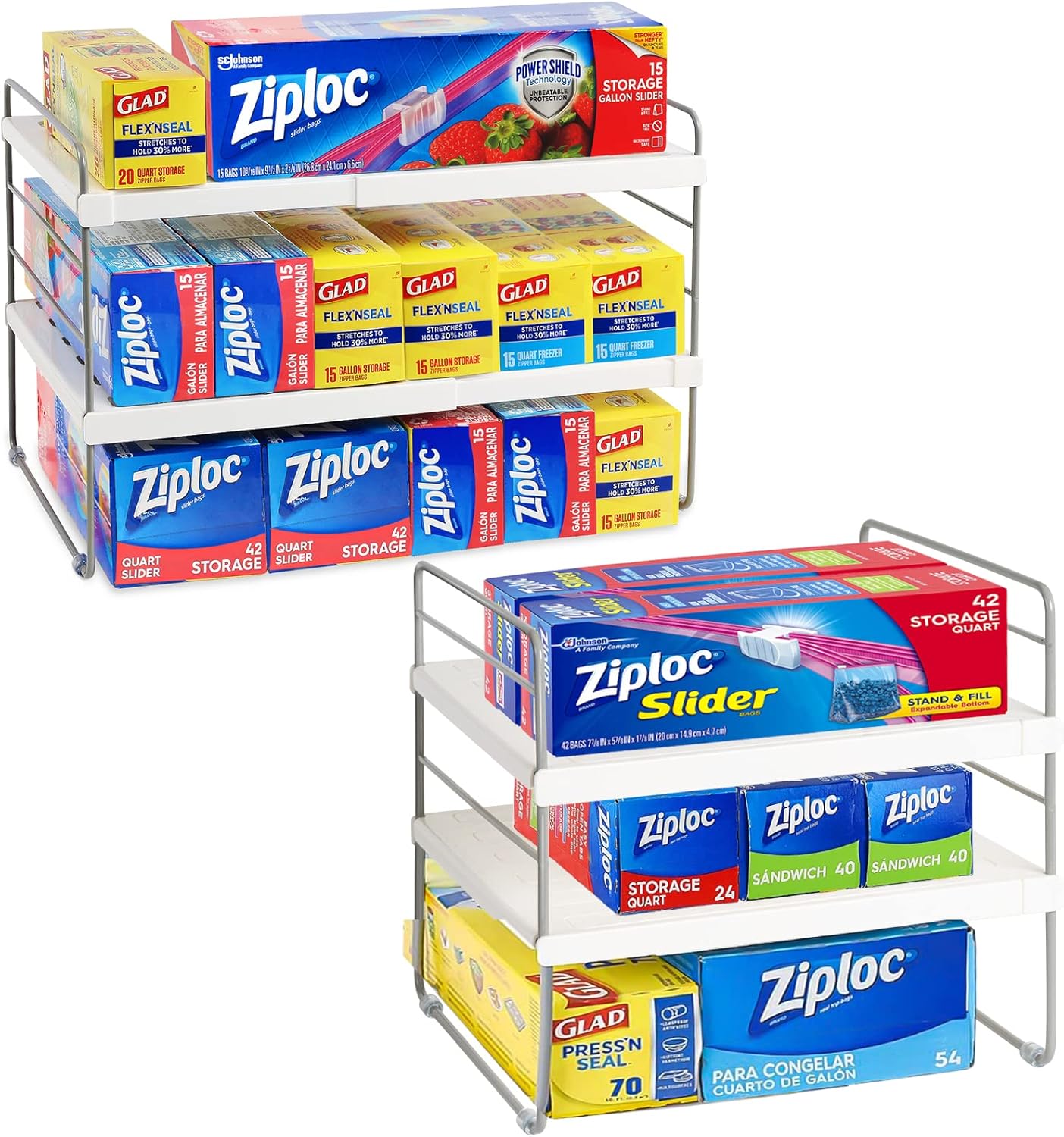 Expandable Foil and Plastic Wrap Organizer for Kitchen Storage