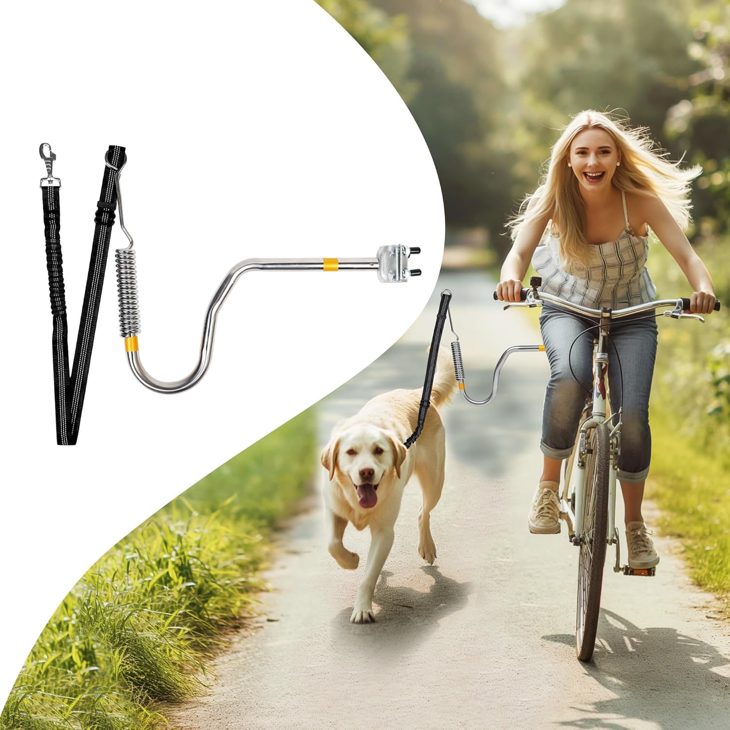Dog Bike Leash - Hands-Free Attachment for Safe Riding