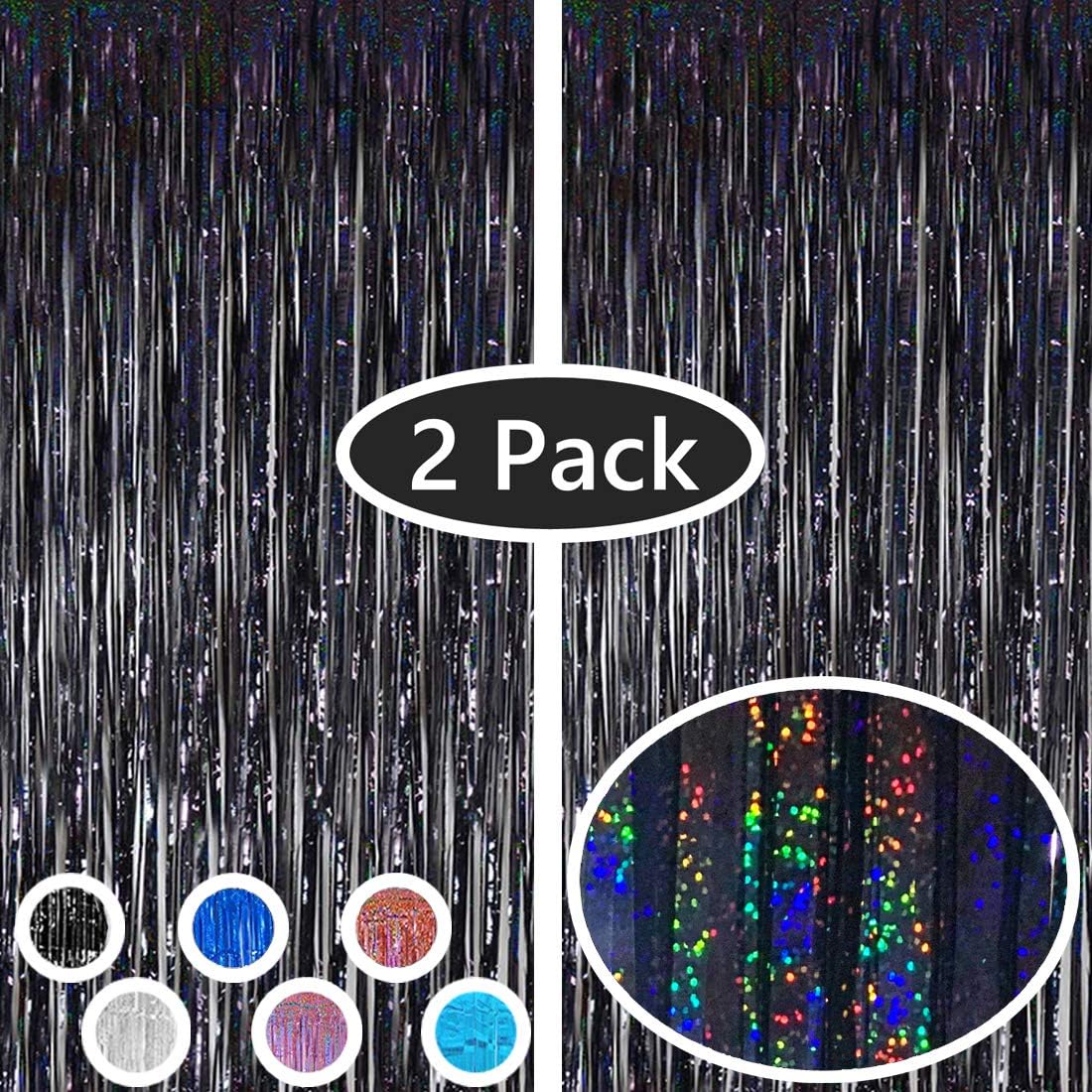 Shimmering Halloween Party Foil Curtains by Vanujoy