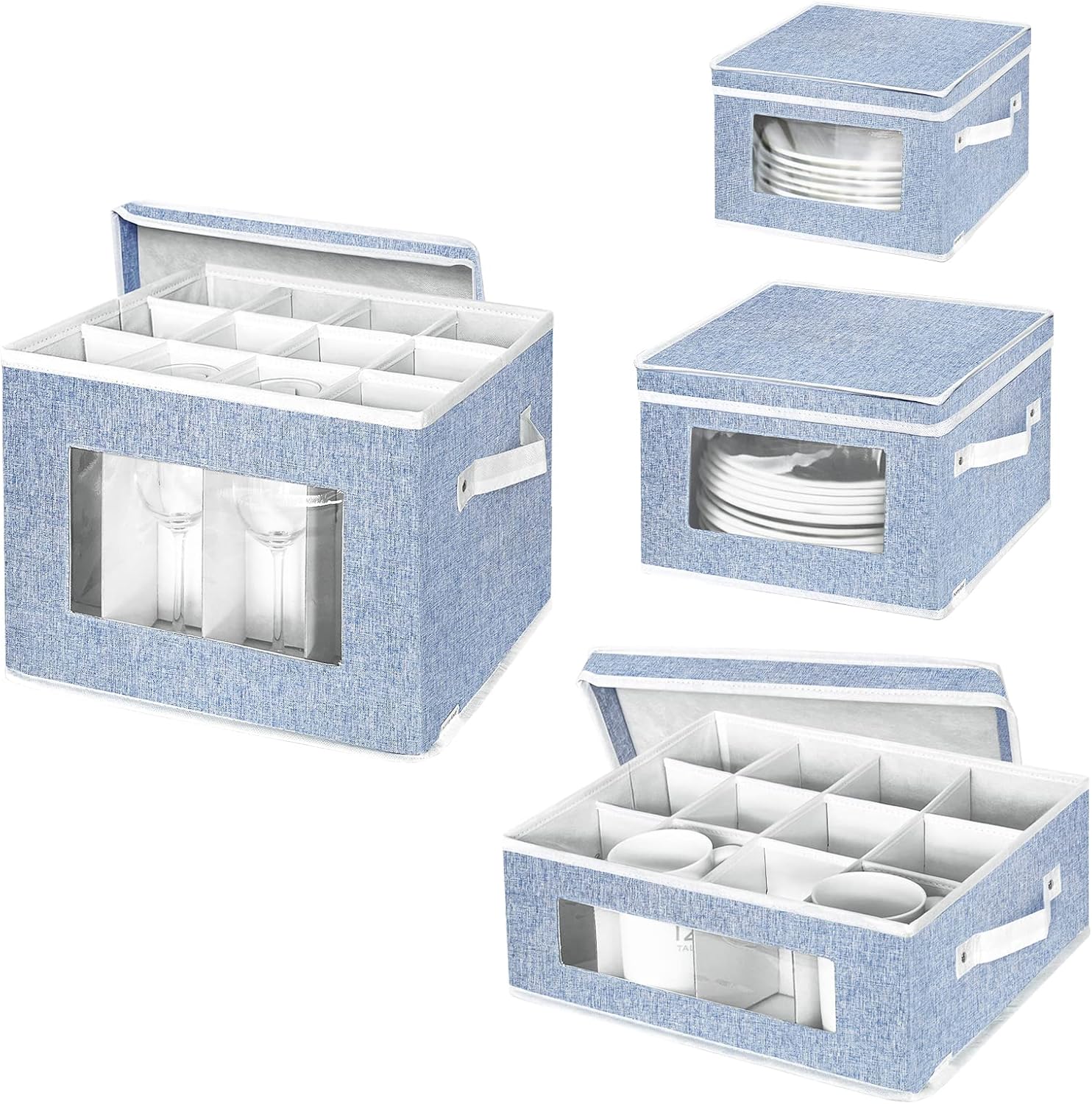 China Storage Containers for Wine Glasses and Mugs with Dividers