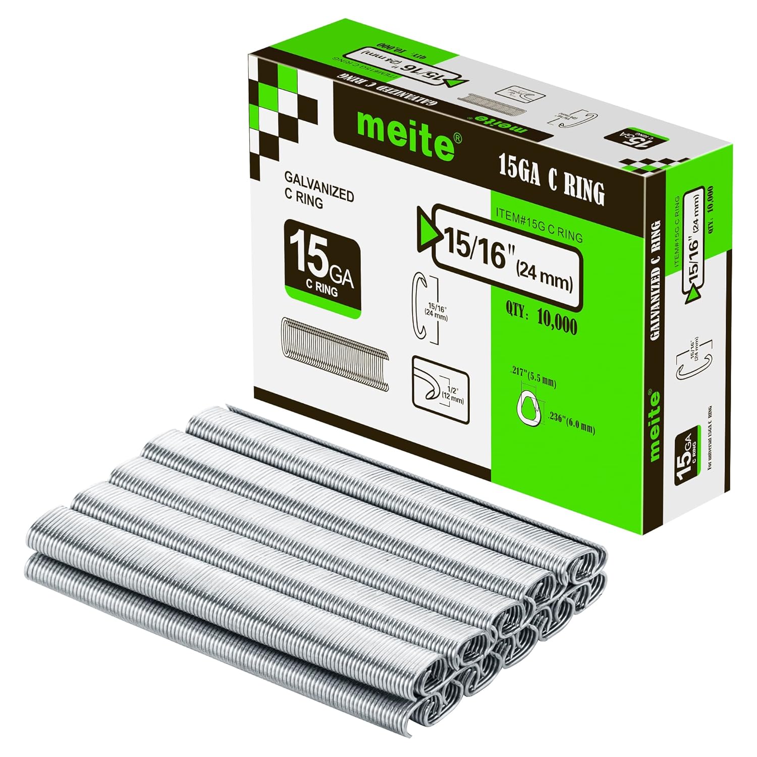 15 Gauge 3/4in Galvanized Hog Rings for Heavy-Duty Applications