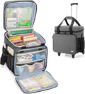 LUXJA Rolling Scrapbook Tote with Detachable Dolly - Organized Craft