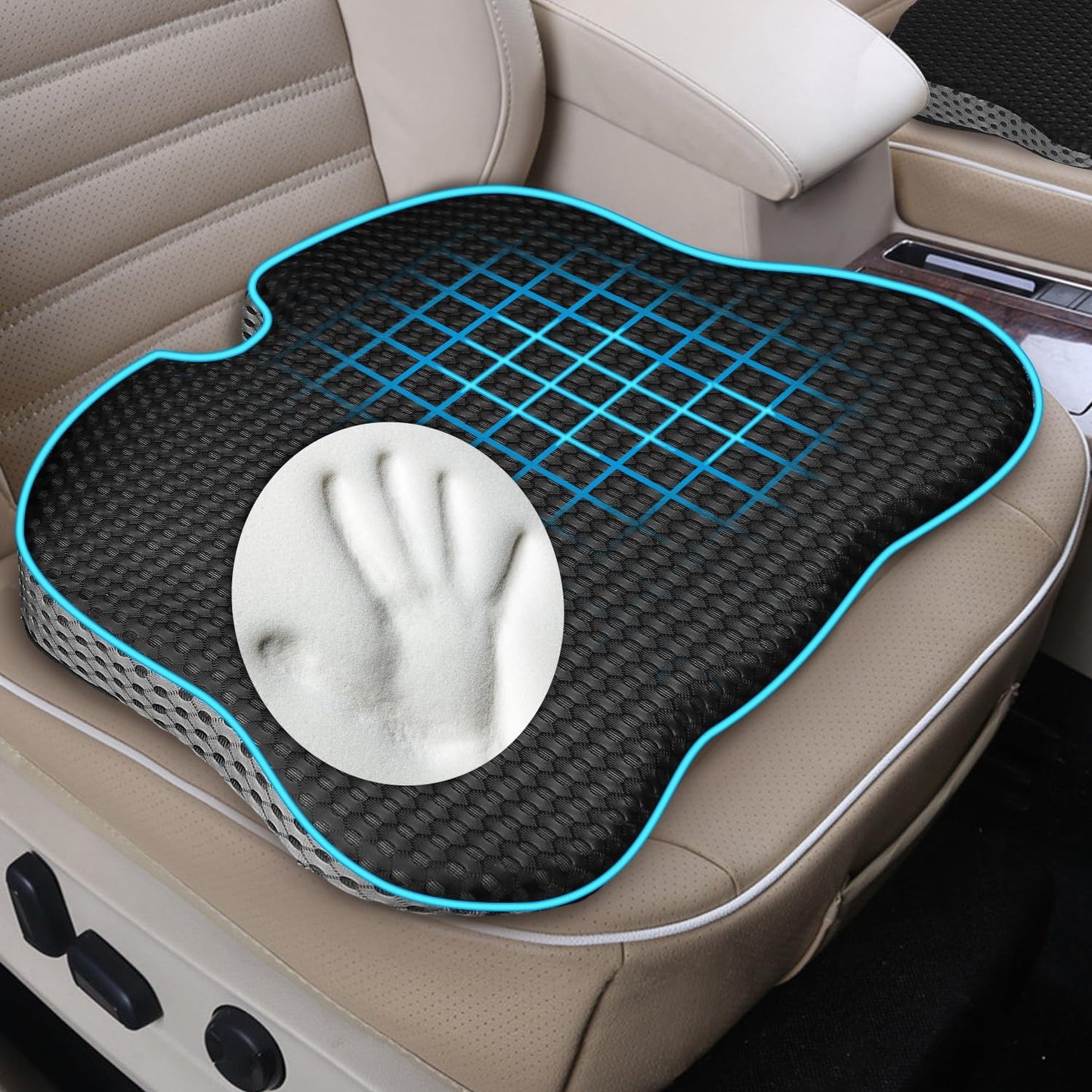 Hapiclody Memory Foam Seat Cushion - Pain Relief