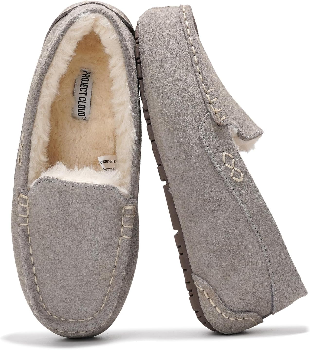 Project Cloud Genuine Leather Slippers for Women with Memory Foam