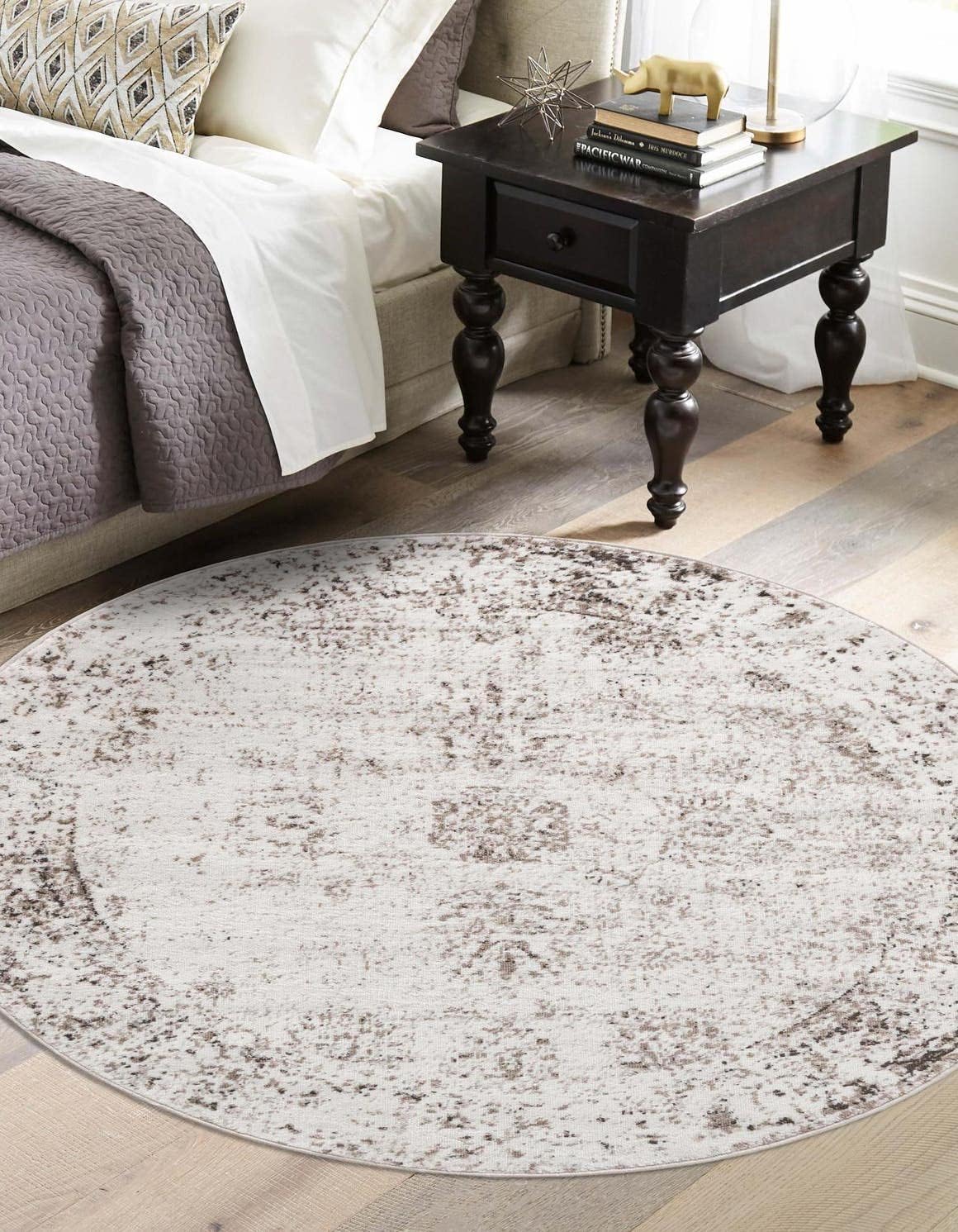 Unique Loom Sofia Collection Area Rug - Casino 10ft Round Beige