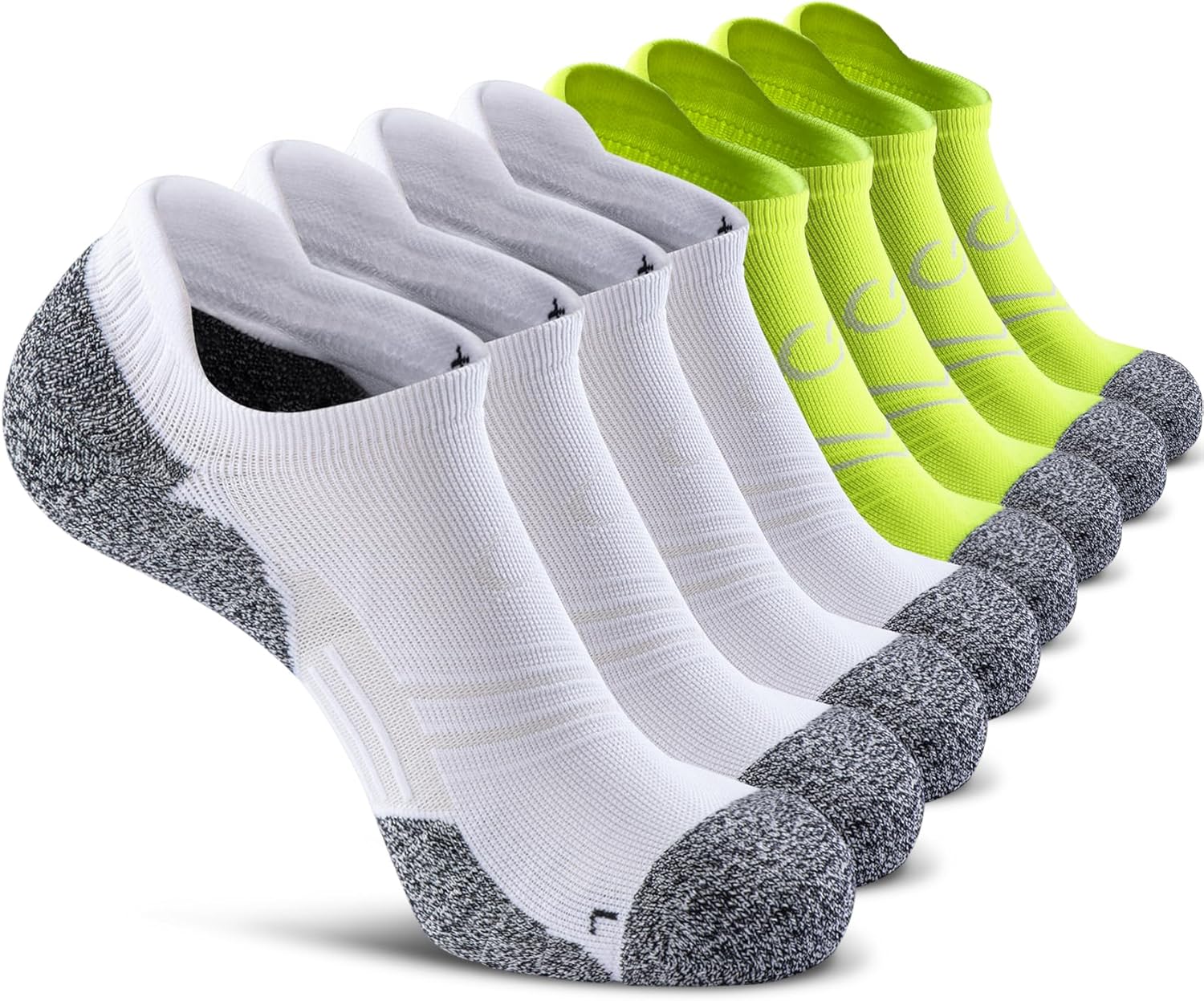 CWVLC No Show Sports Compression Socks for Men Women - Cushioned