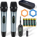 Wireless Microphone Set for Singing and Speeches - Dual Mic 200ft