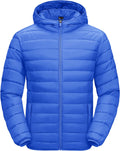 Men's Nylon Lightweight Puffer Jacket with Hood - Warm