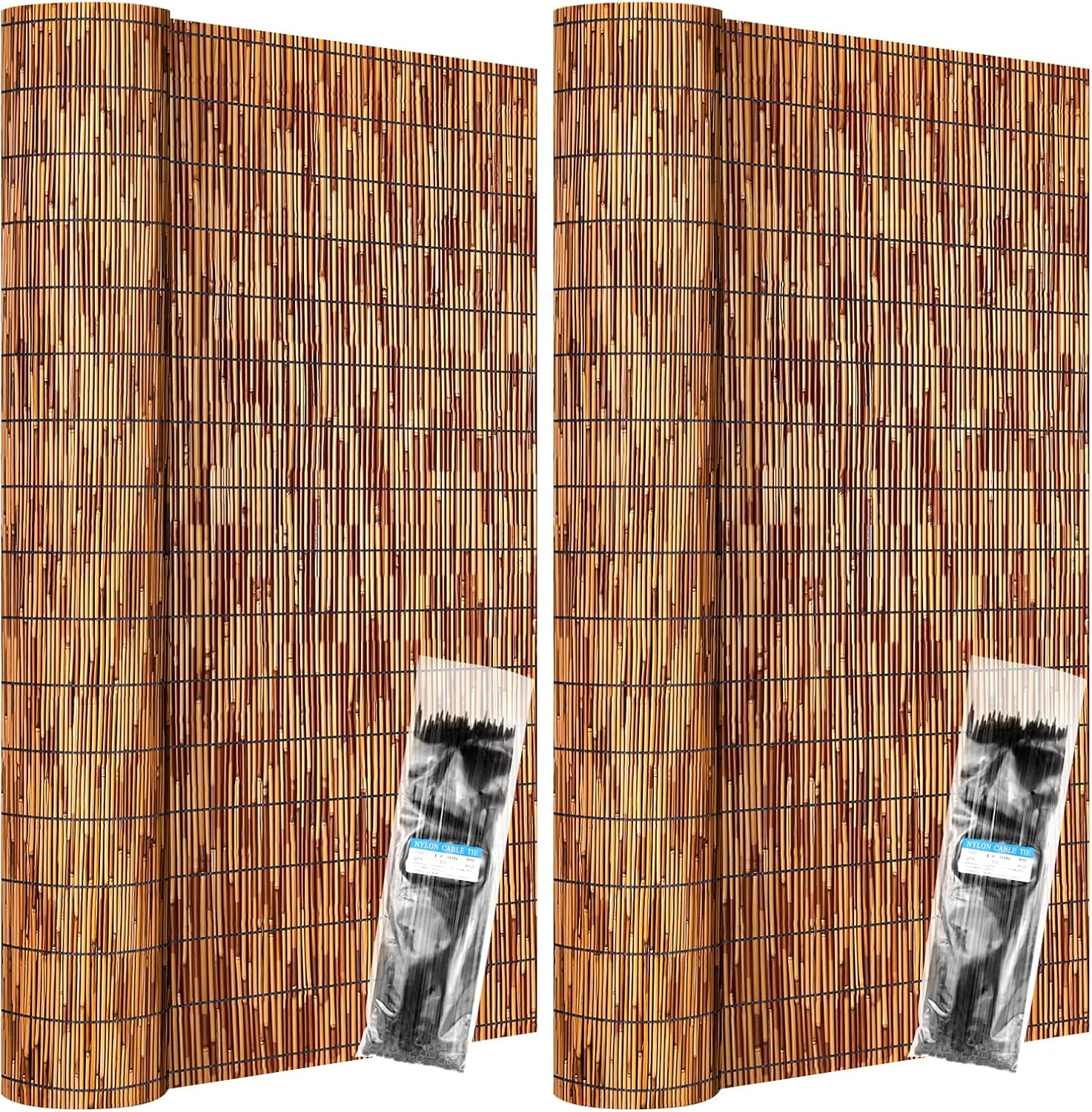 ZNCMRR Natural Bamboo Reed Fencing Rolls for Outdoor Privacy