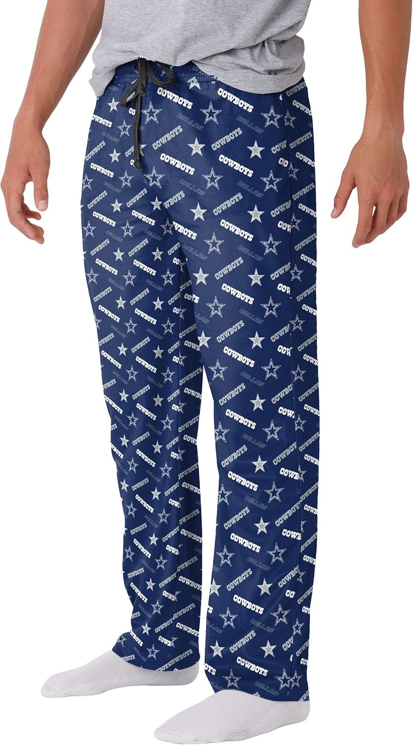 FOCO Men's NFL Team Logo Repeat Print Lounge Pants for Comfort
