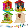 DIY Birdhouse Kit with Paint for Creative Family Fun Activities
