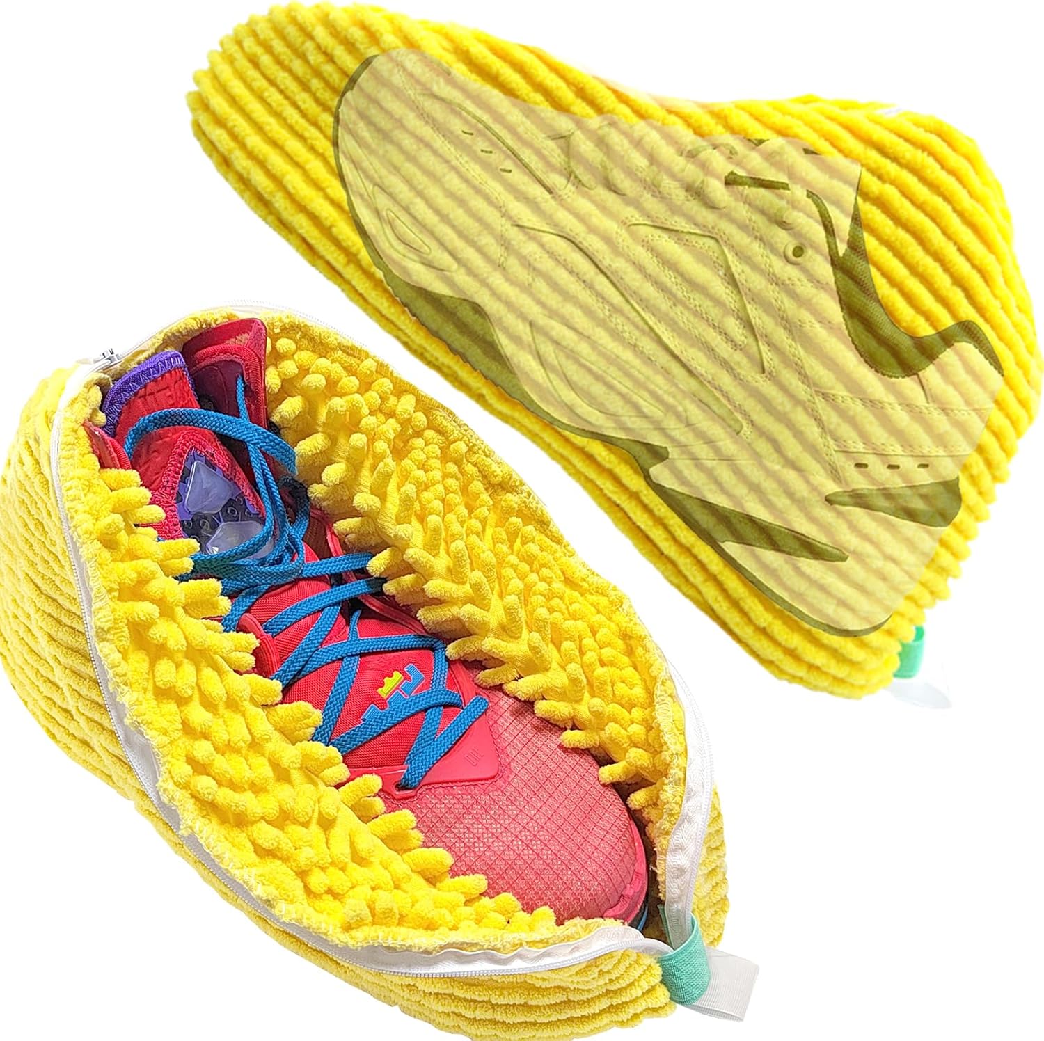 2 Pack Shoe Washing Bags - Reusable, Wash Sneakers in Washer & Dryer, Yellow