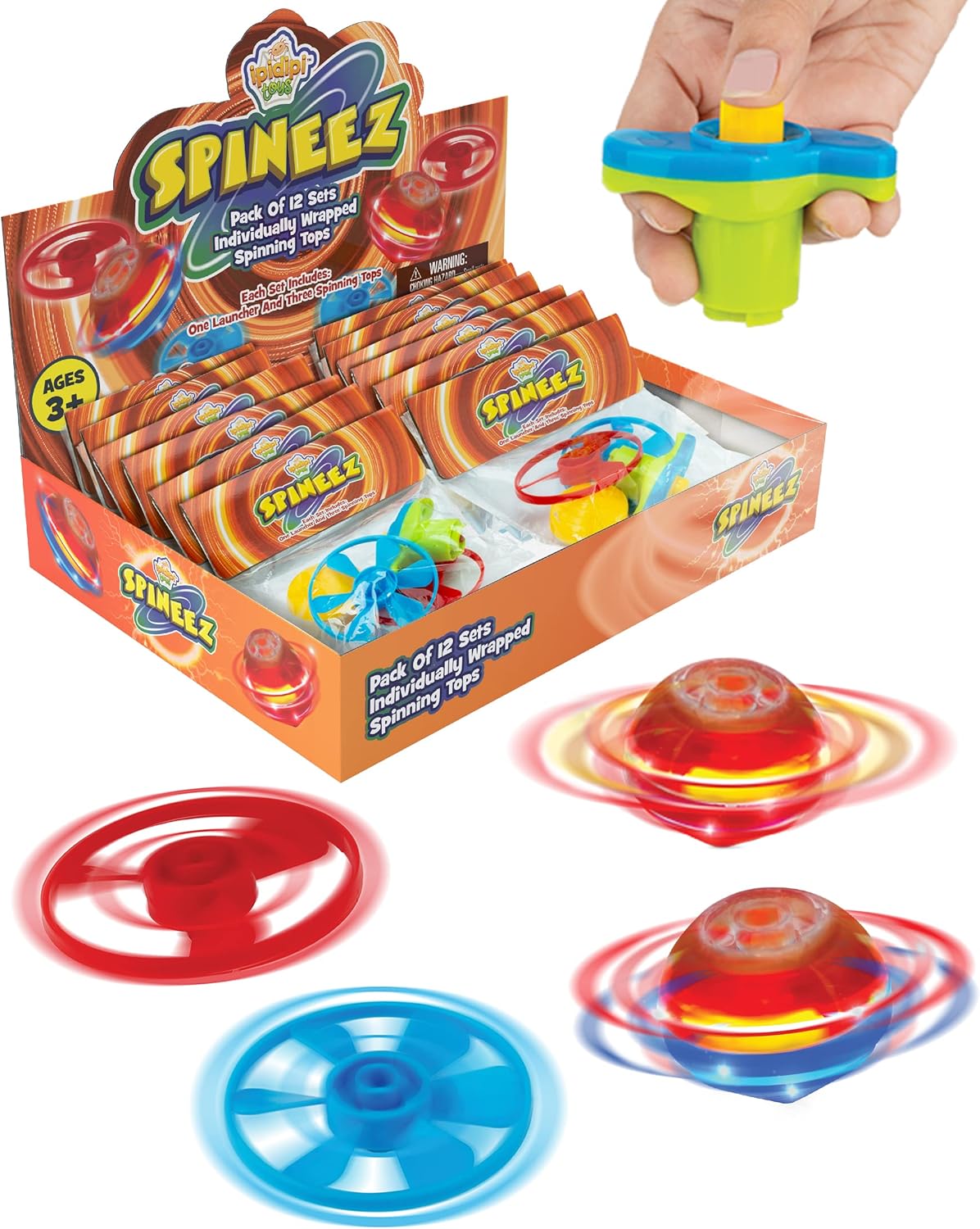 UFO Light Up Spinner Set - Pack of 12